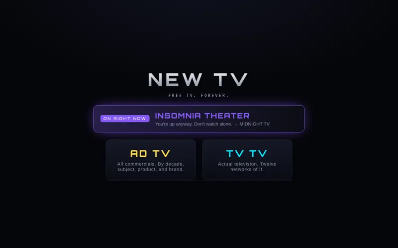 NEW TV streaming portal
